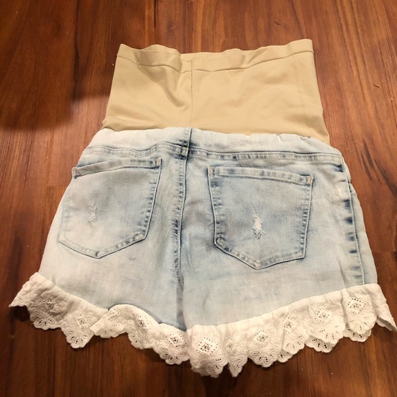 👶🏻🧷🧸🍼Adorable Vintage Violet Maternity Shorts - Picture 2 of 3